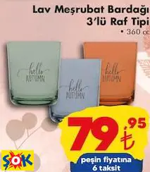 LAV MEŞRUBAT BARDAĞI 3’LÜ RAF TİPİ
